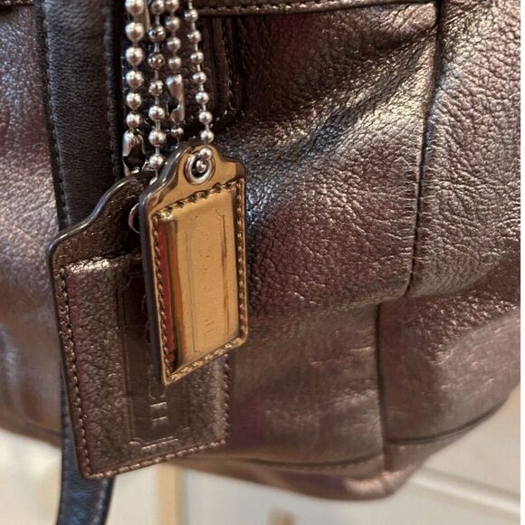 Coach Bronze Metallic Shoulder Bag - Picture 4 of 15